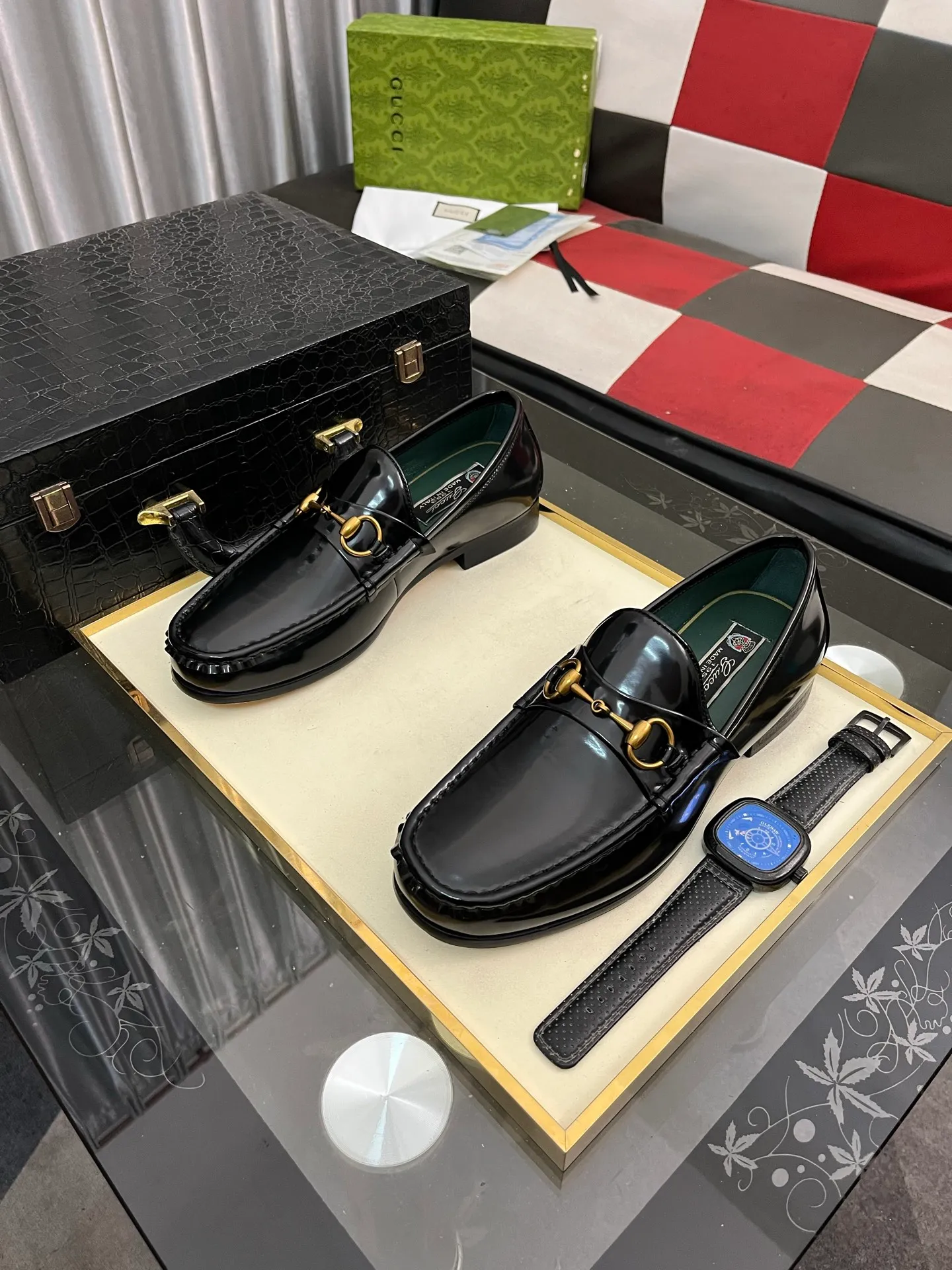 Men's Men's Shoes 💰540⌚️⌚️【GUCCI】The most popular classic Gucci leather shoes. Synchronized with the official website, the upper is made of Italian first-layer cowhide ➕cowhide lining, with unique brand and unique craftsmanship. Highlighting the hot style of the new year. Stop hesitating, stop wandering, get it now. Digital: 38--444️⃣colors available
